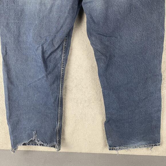 Levis 569 Jeans Mens 35x28 Blue Loose Straight Leg Distressed Denim 100% Cotton - Picture 6 of 14